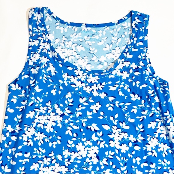 Draper James Blue & White Floral Sleeveless Stretch Dress Small Medium NEW NWT. - Picture 4 of 11